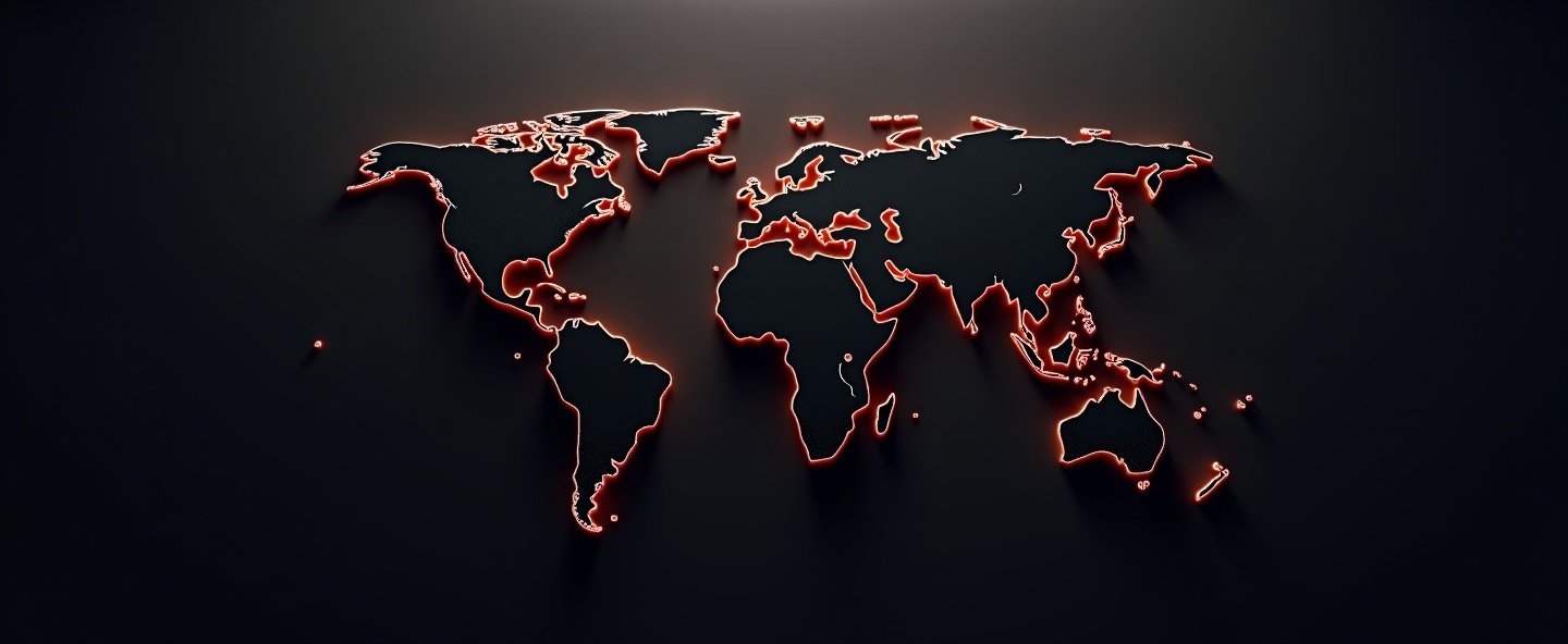 Mapa mundial de presencia internacional